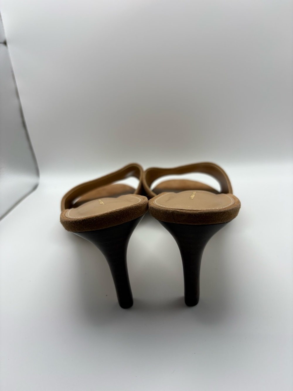 Anthropologie Tan Suede Slide Heels - Picture 5 of 9